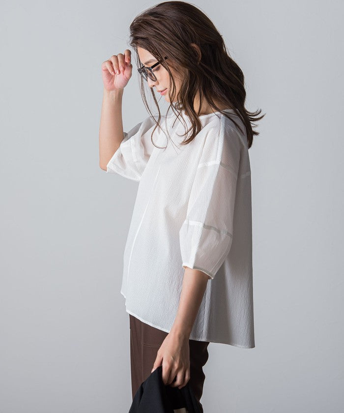 MAYSON GREY Ripple Balloon Sleeve Blouse