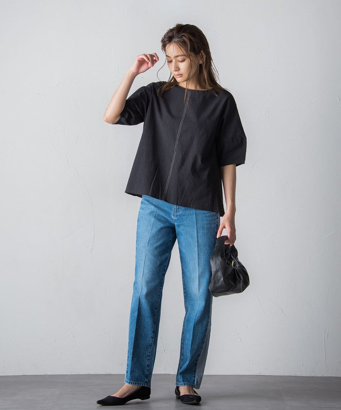 MAYSON GREY Ripple Balloon Sleeve Blouse