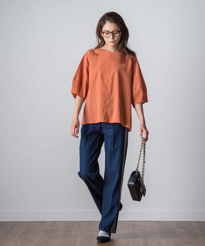 MAYSON GREY Ripple Balloon Sleeve Blouse