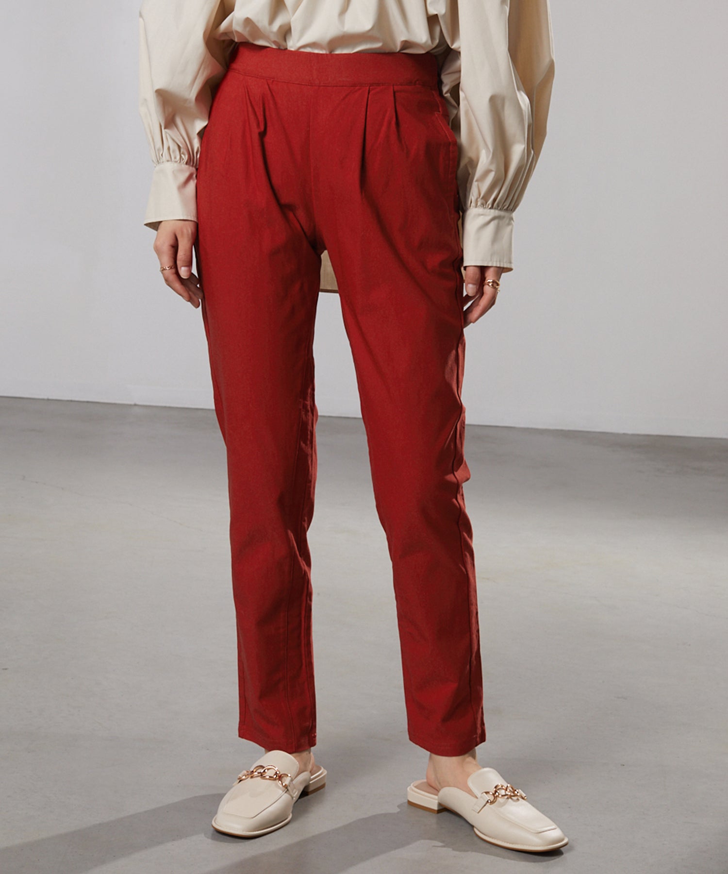 MAYSON GREY 【MAYSON GREY】 High Tension Powder Stretch Tapered Pants