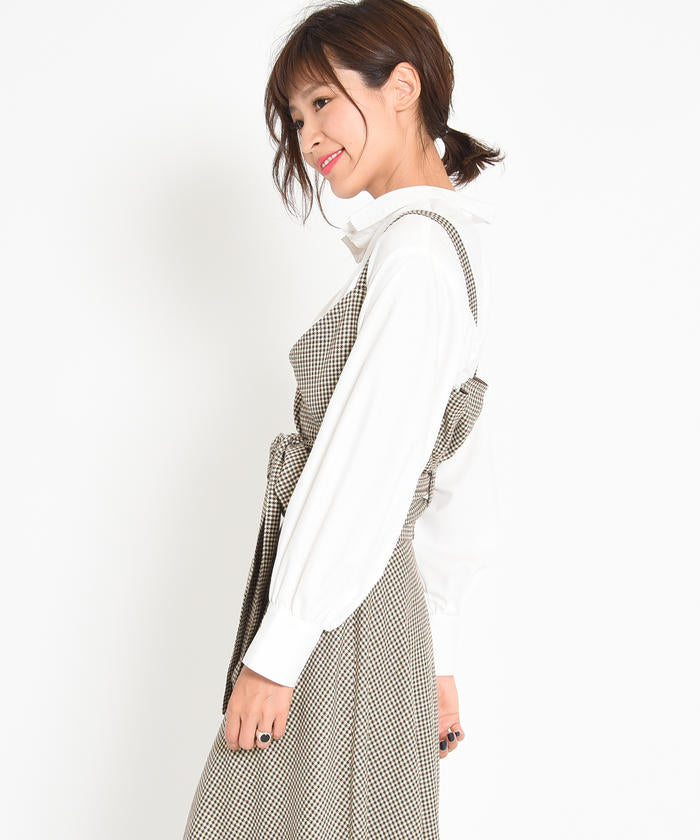メイソングレイ MAYSON GREY ★【セットアップ対応商品】【socolla】チドリ柄キャミソール （ベージュ系） ベージュ系