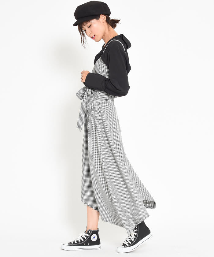 メイソングレイ MAYSON GREY ★【セットアップ対応商品】【socolla】チドリ柄キャミソール （ベージュ系） ベージュ系
