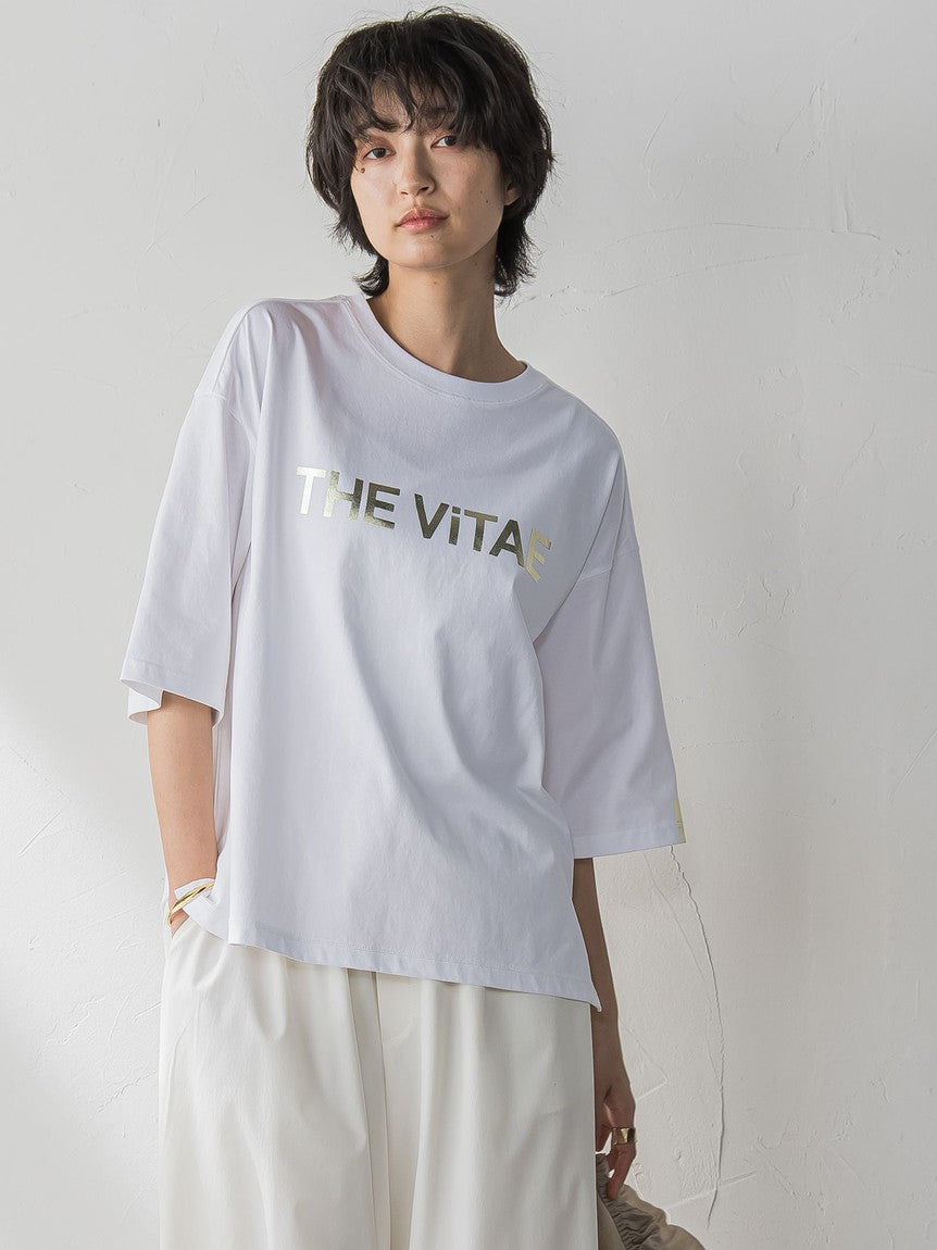 メイソングレイ MAYSON GREY 箔プリントロゴTシャツ≪手洗い可能≫ （ホワイト） ホワイト