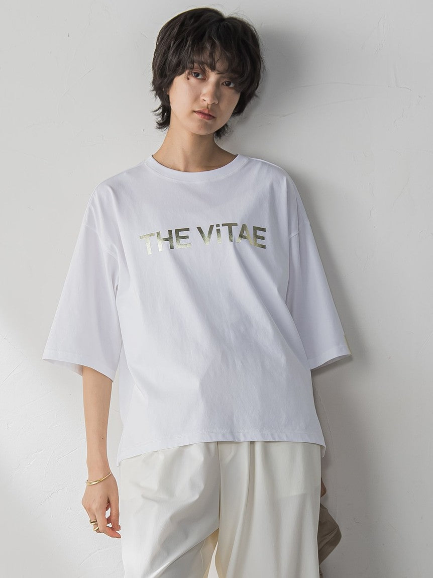 メイソングレイ MAYSON GREY 箔プリントロゴTシャツ≪手洗い可能≫ （ホワイト） ホワイト