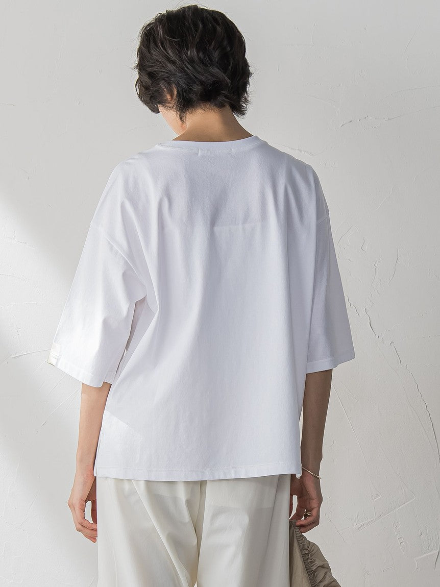 メイソングレイ MAYSON GREY 箔プリントロゴTシャツ≪手洗い可能≫ （ホワイト） ホワイト