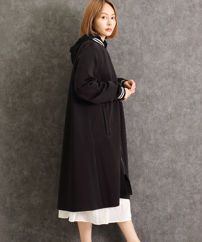 Martha MARTHA Varsity Jacket Style Cardboard Knit One-Piece Dress