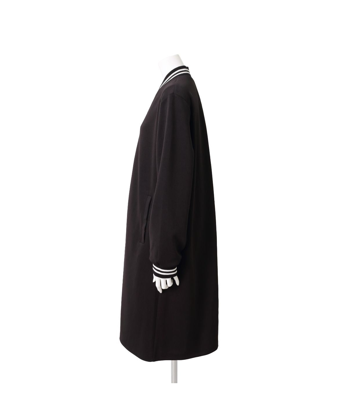 Martha MARTHA Varsity Jacket Style Cardboard Knit One-Piece Dress