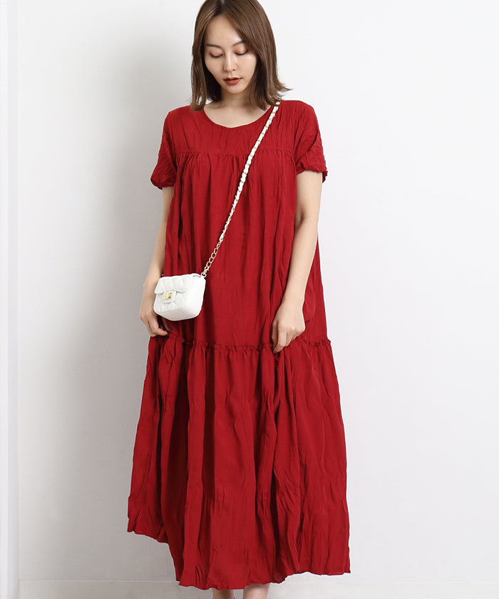 マーサ MARTHA ワッシャー加工ワンピース （ネイビー） ネイビー