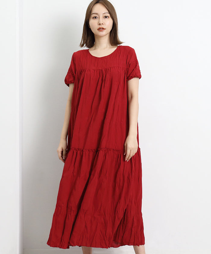 マーサ MARTHA ワッシャー加工ワンピース （ネイビー） ネイビー