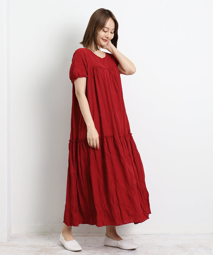 マーサ MARTHA ワッシャー加工ワンピース （ネイビー） ネイビー