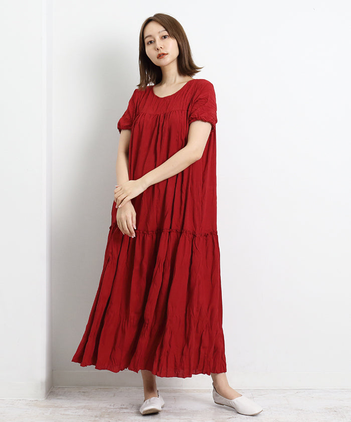マーサ MARTHA ワッシャー加工ワンピース （ネイビー） ネイビー