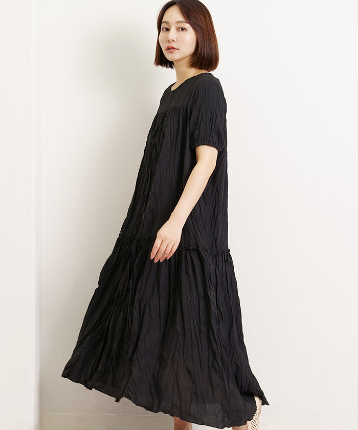 マーサ MARTHA ワッシャー加工ワンピース （ネイビー） ネイビー