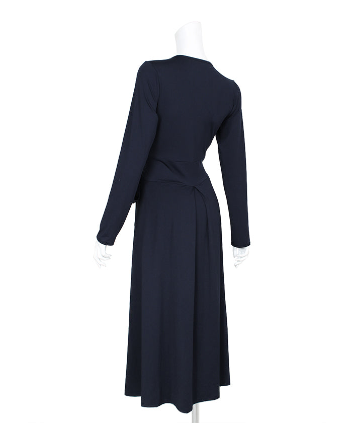 マーサ MARTHA ロングカシュクールジャージーワンピース （ロイヤルブルー） ロイヤルブルー