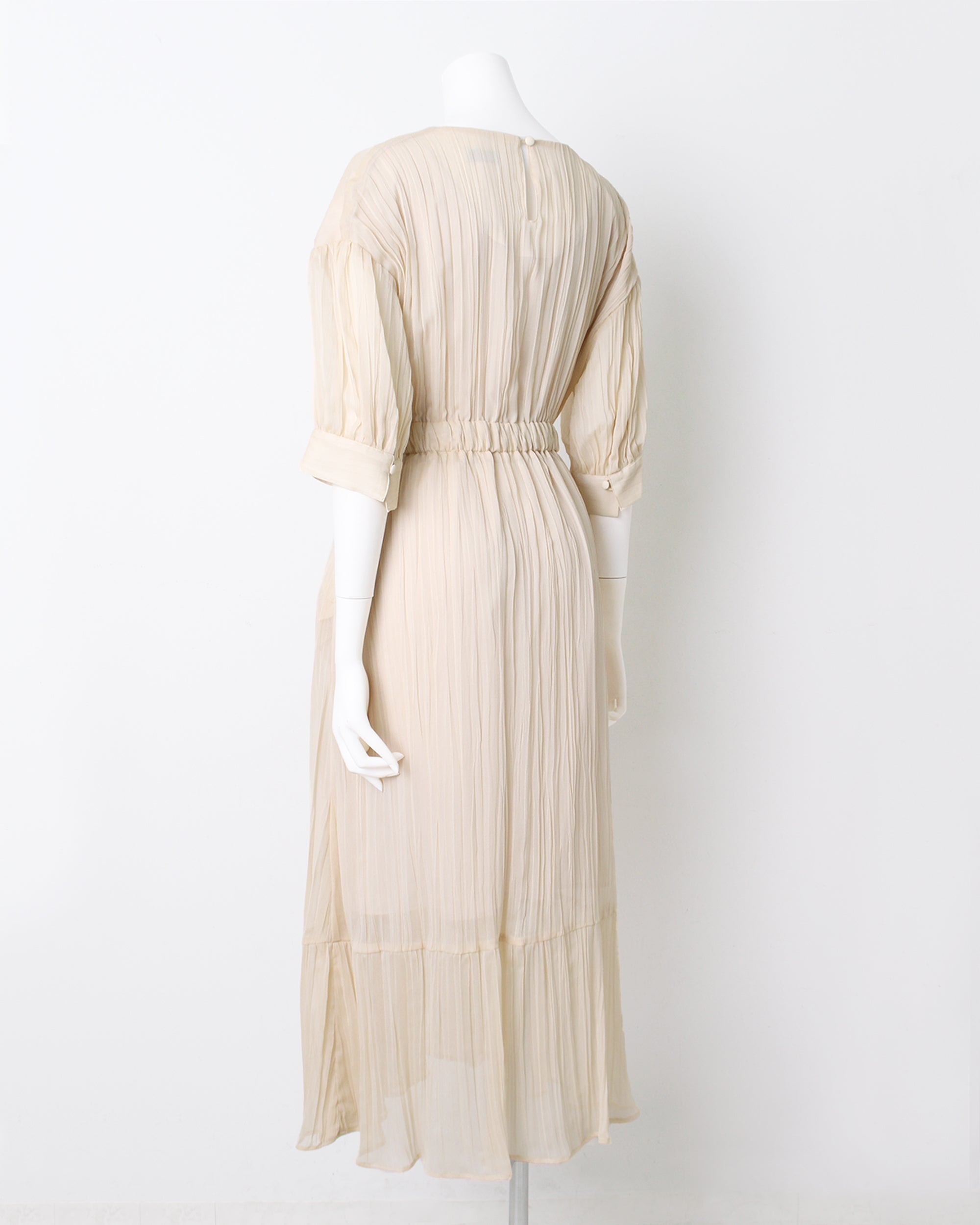 Martha MARTHA Made in Japan V-Neck Asymmetrical Hem Dress