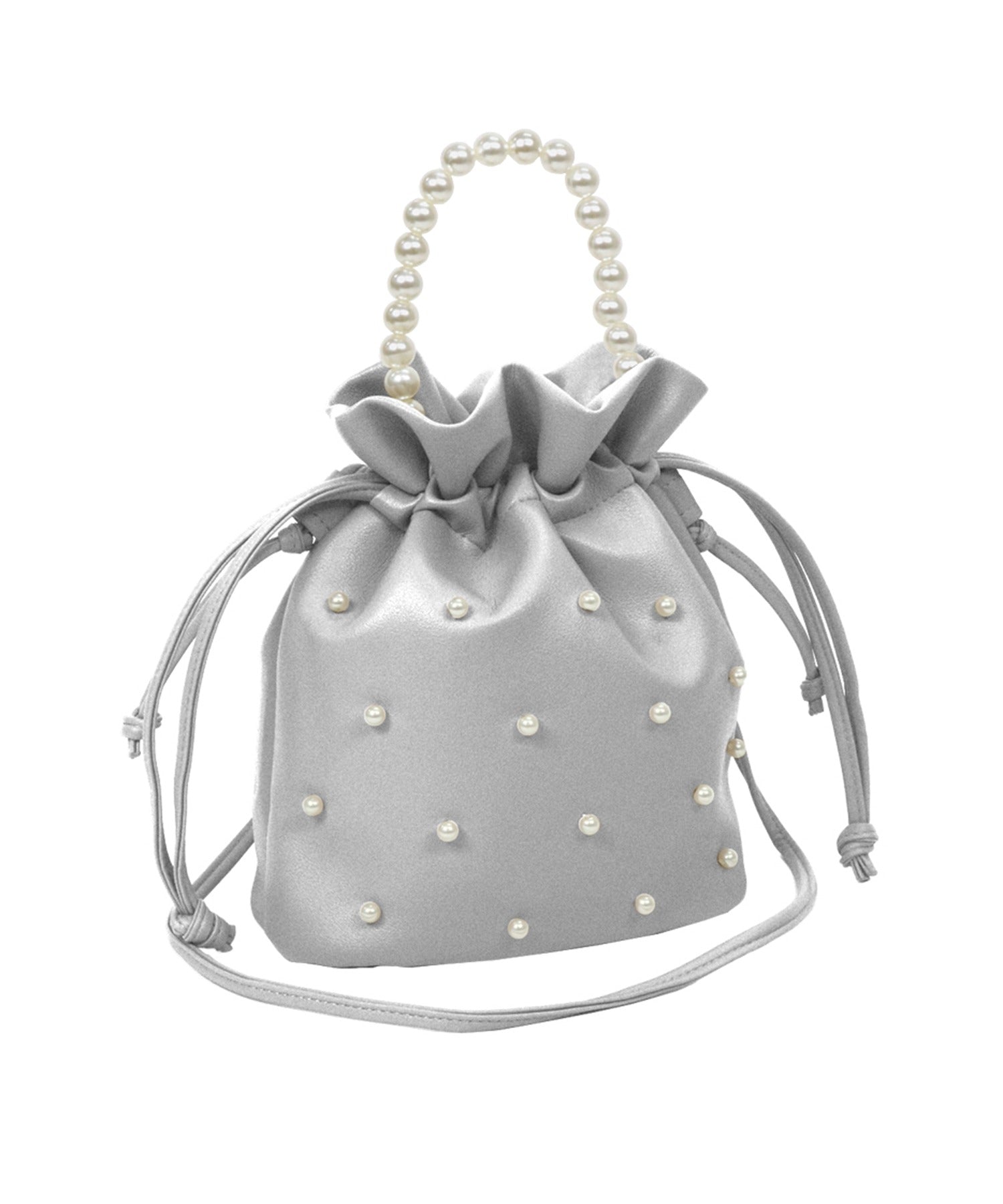 マガジンデモードシュシュ MAGASIN DE MODE Chou Chou パール巾着2WAYショルダー （シルバー） シルバー