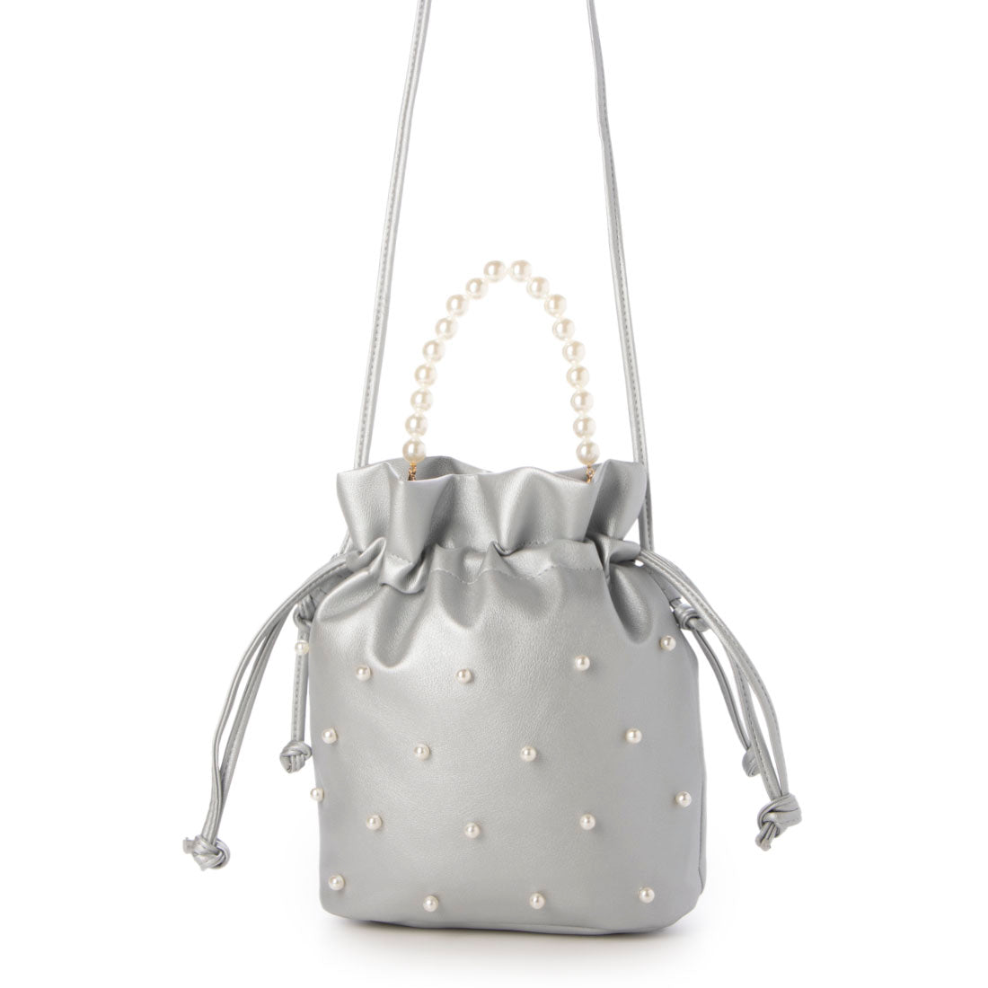 マガジンデモードシュシュ MAGASIN DE MODE Chou Chou パール巾着2WAYショルダー （シルバー） シルバー