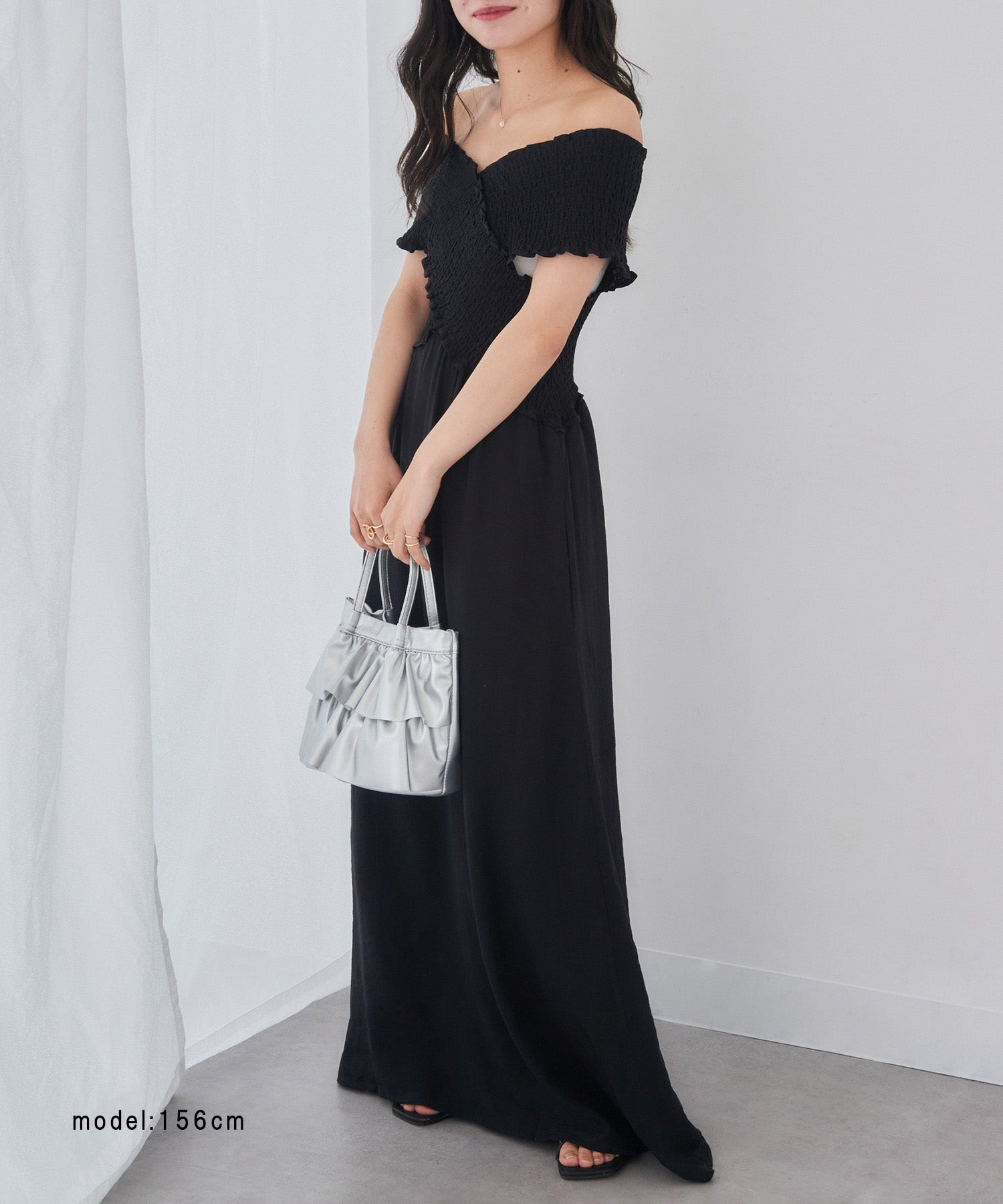 マガジンデモードシュシュ MAGASIN DE MODE Chou Chou ラッフルミディトート SNBD （シルバー） シルバー