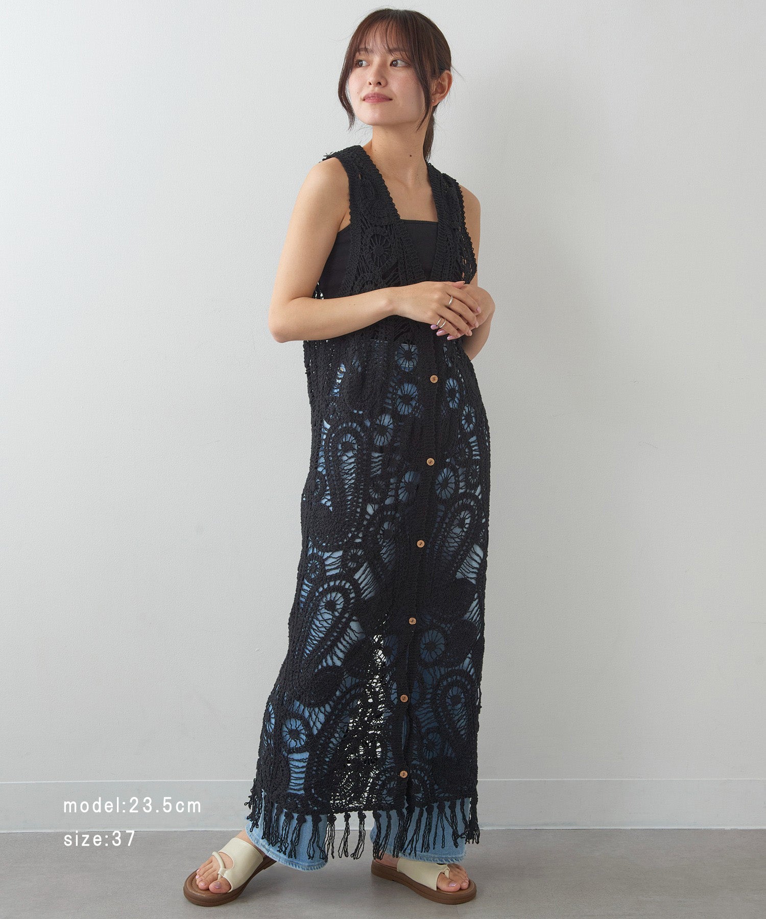 マガジンデモードシュシュ MAGASIN DE MODE Chou Chou フラットサンダル ミュール KNF127 （アイボリー） アイボリー