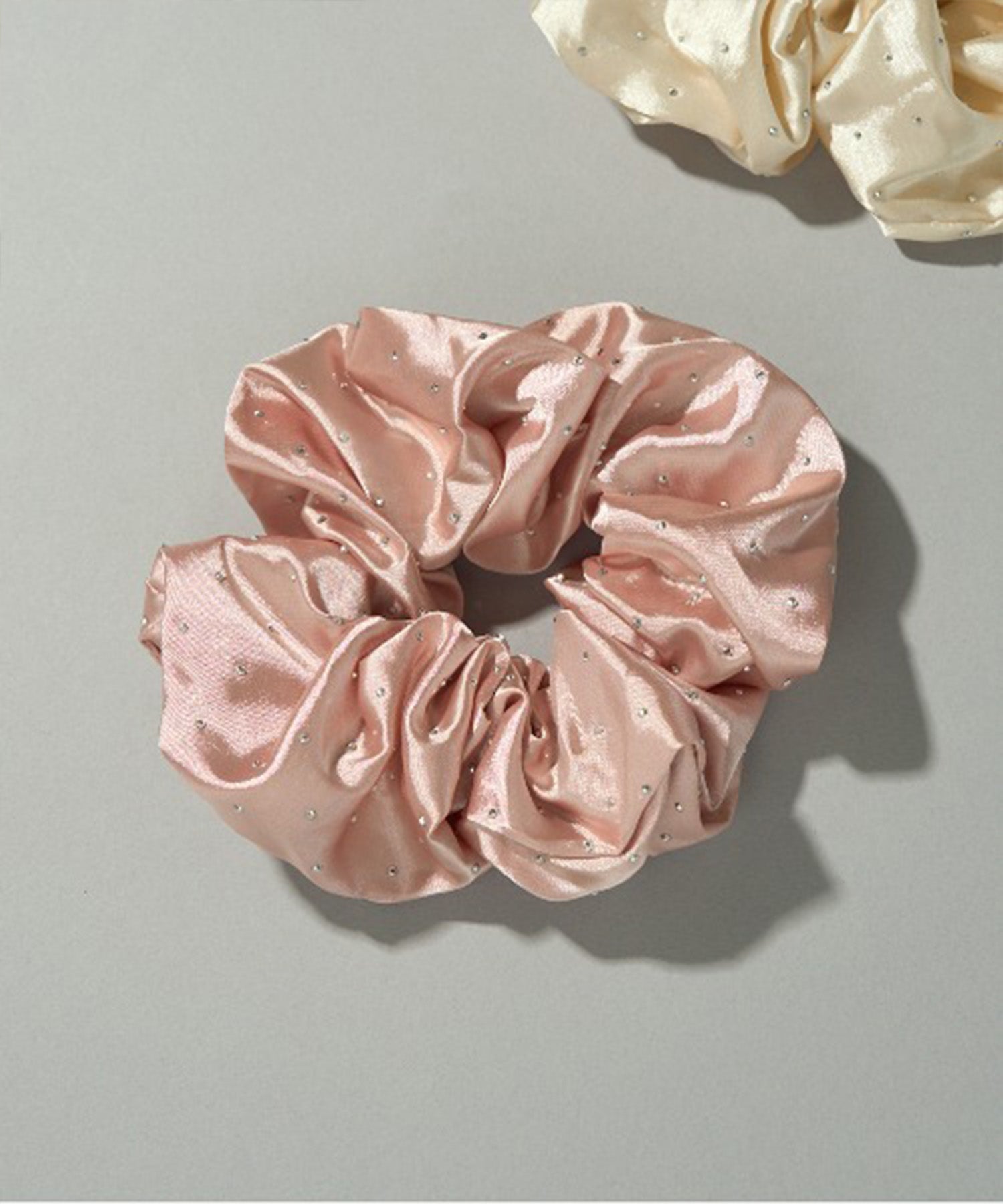 マガジンデモードシュシュ MAGASIN DE MODE Chou Chou シュシュ ドット柄 ビッグ カラー ヘアゴム ヘアポニー OSWY （ピンク） ピンク