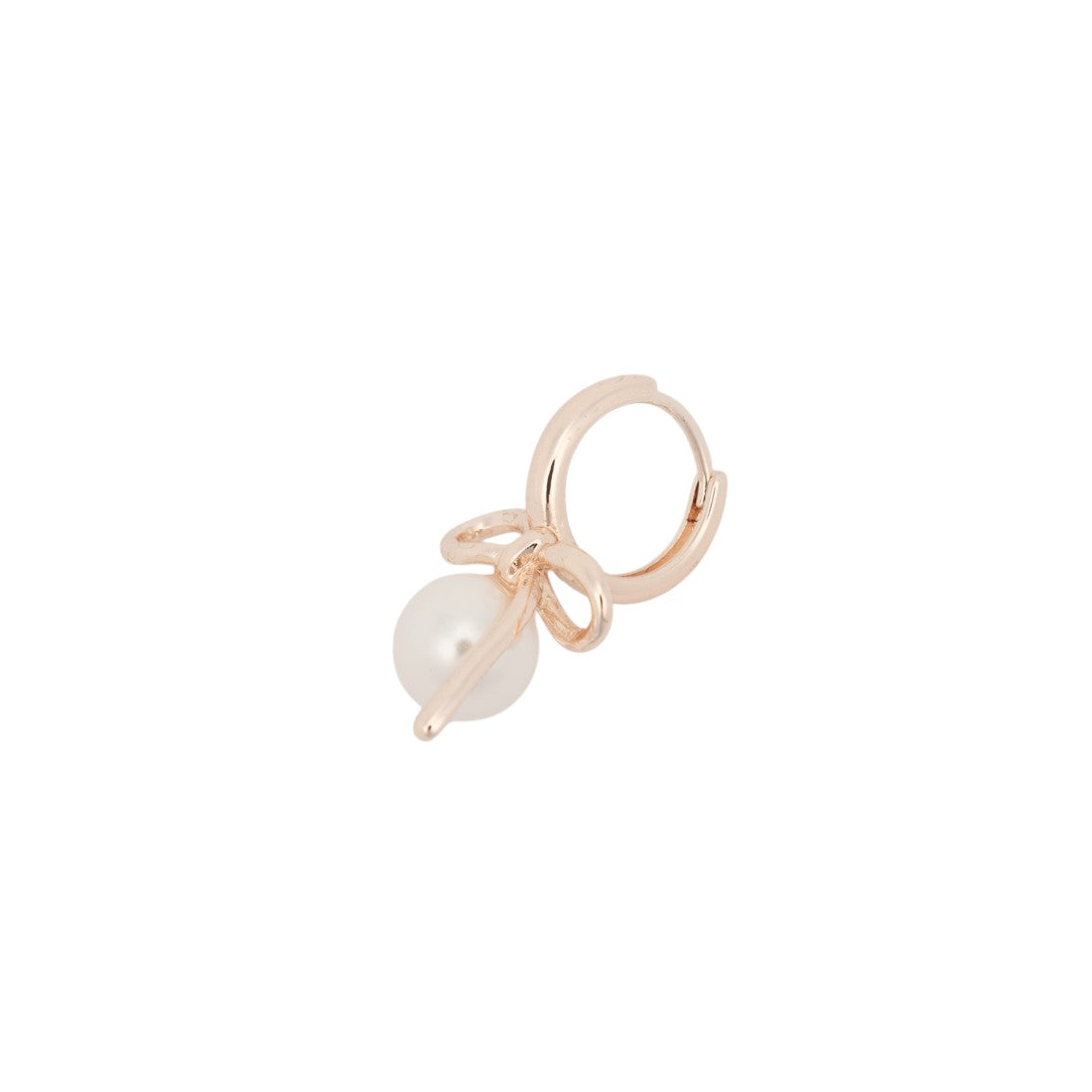 マガジンデモードシュシュ MAGASIN DE MODE Chou Chou ピアス ニッケルフリー メタル パール リボン フープピアス OSWY （ピンク） ピンク