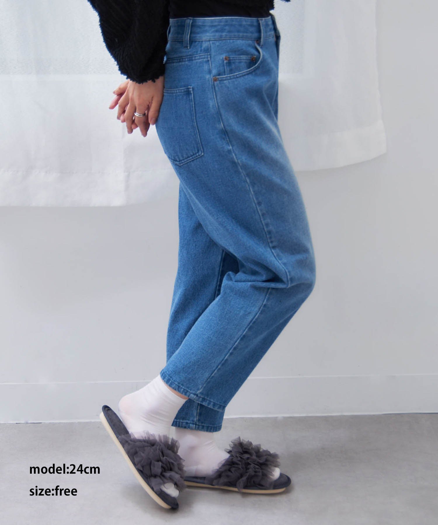 マガジンデモードシュシュ MAGASIN DE MODE Chou Chou チュールフリルルームシューズ （ブラック） ブラック