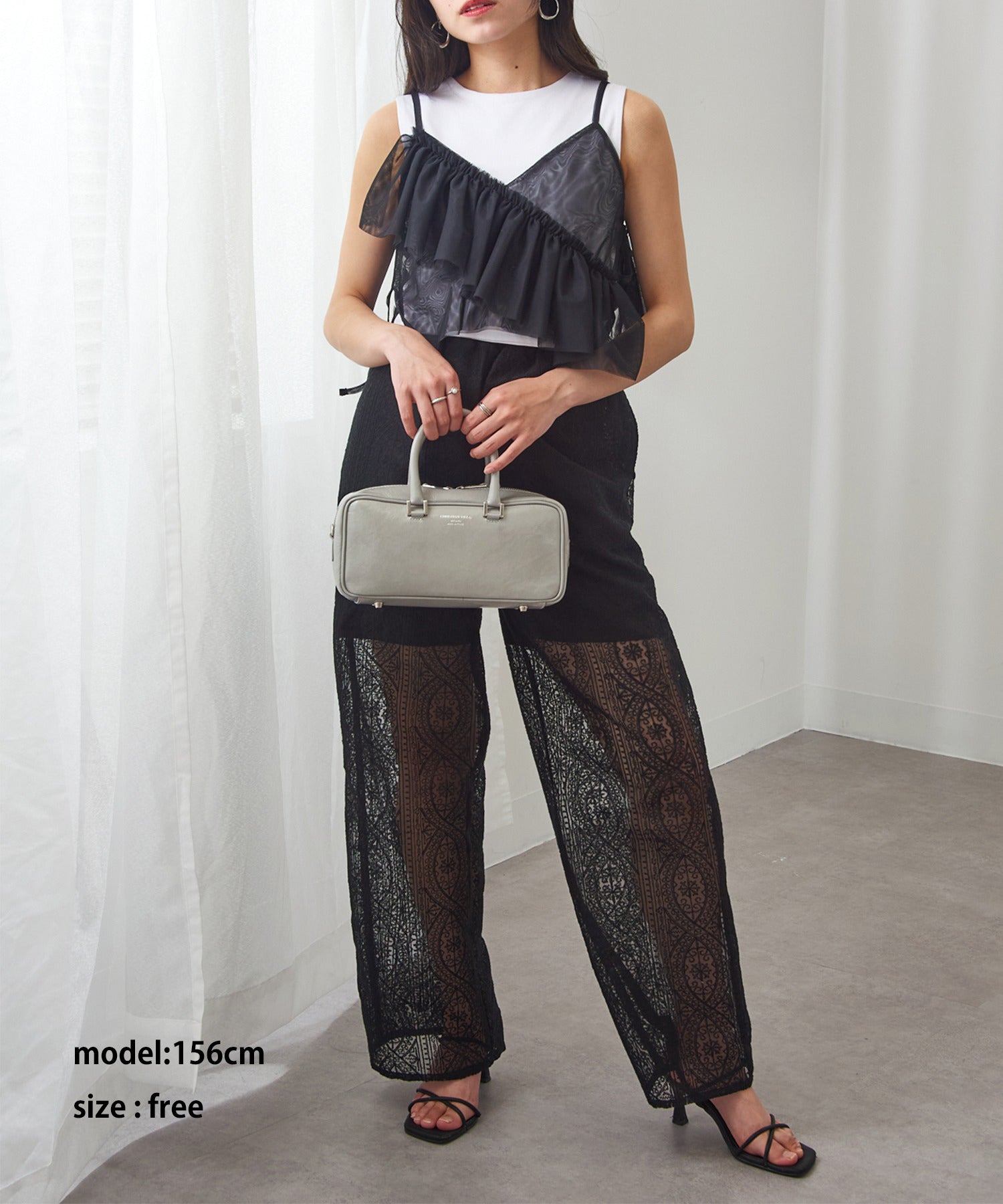 マガジンデモードシュシュ MAGASIN DE MODE Chou Chou チュールアシメフリルビスチェ XNN （ブラック） ブラック
