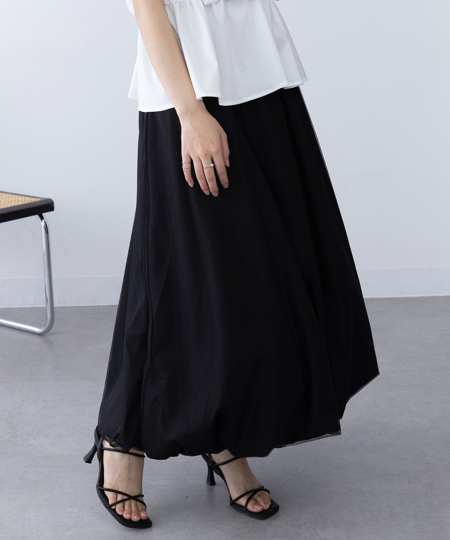 マガジンデモードシュシュ MAGASIN DE MODE Chou Chou オーバーチュールバルーンスカート trc （ブラック） ブラック