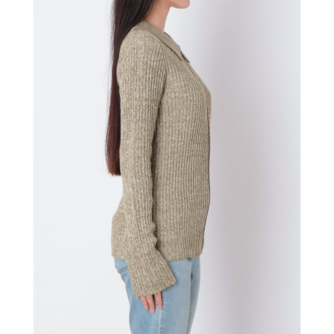 マガジンデモードシュシュ MAGASIN DE MODE Chou Chou ミックスホック付きポロニット DTK （グリーン） グリーン