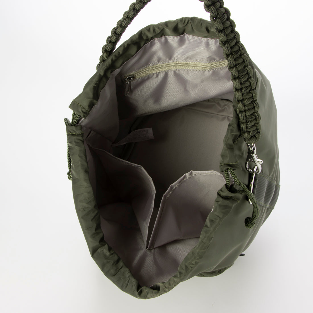 マガジンデモードオンジェナ MAGASIN DE MODE Onjna コード編み巾着ショルダーバッグ SNBD （カーキ） カーキ