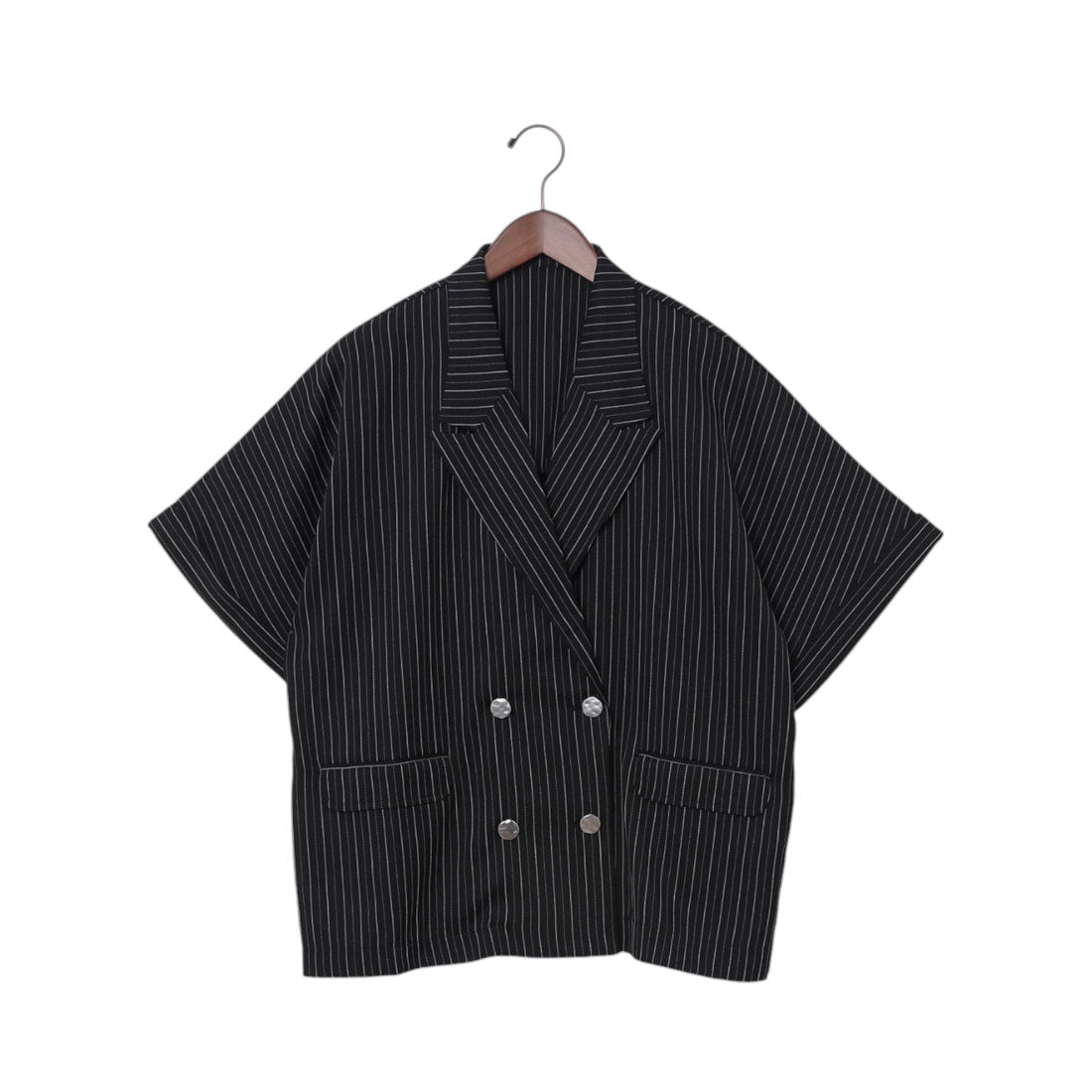 マガジンデモードオンジェナ MAGASIN DE MODE Onjna バックオーガンザヘリンボーンサマーWジャケット trc （ブラック） ブラック
