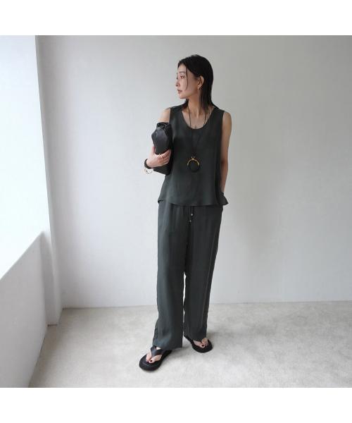 マルモア marmors marmors パンツ straight pants 0225103028 （CHARCOAL/ダークグリーン） CHARCOAL/ダークグリーン