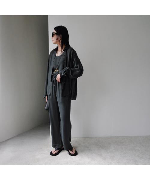 マルモア marmors marmors パンツ straight pants 0225103028 （CHARCOAL/ダークグリーン） CHARCOAL/ダークグリーン