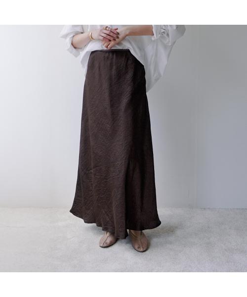 マルモア marmors marmors ナロースカート bias narrow skirt 0225102023 サテン （BROWN/ブラウン） BROWN/ブラウン