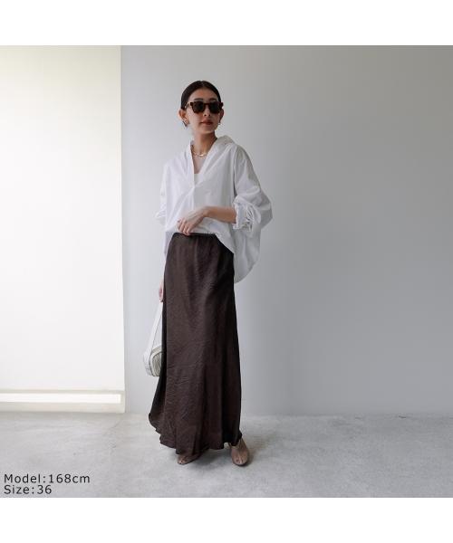 マルモア marmors marmors ナロースカート bias narrow skirt 0225102023 サテン （BROWN/ブラウン） BROWN/ブラウン