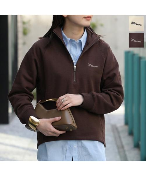 マルモア marmors marmors スウェット 226109003 ハーフジップ プルオーバー （YELLOW/イエロー） YELLOW/イエロー