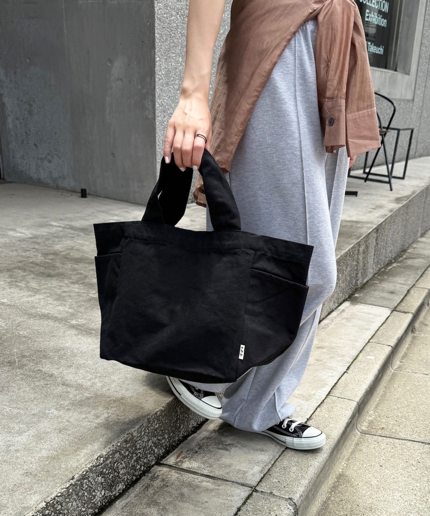 エーバイマガジンデモード A by MAGASIN DE MODE e.e.p.キュービックトート SNBD （ブラック） ブラック