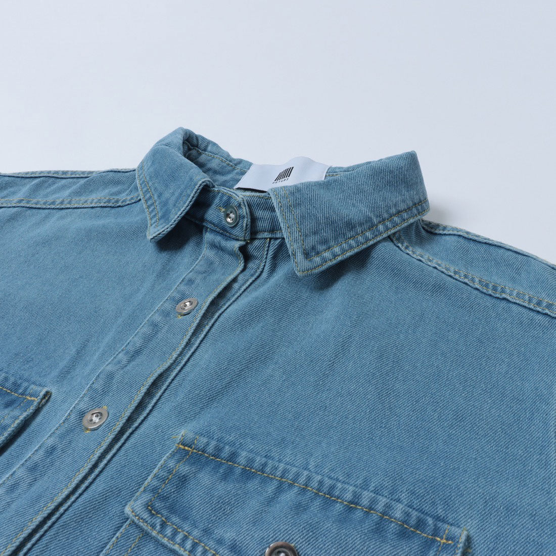 エーバイマガジンデモード A by MAGASIN DE MODE ウォッシュ加工デニムシャツ KNF （ブルー） ブルー