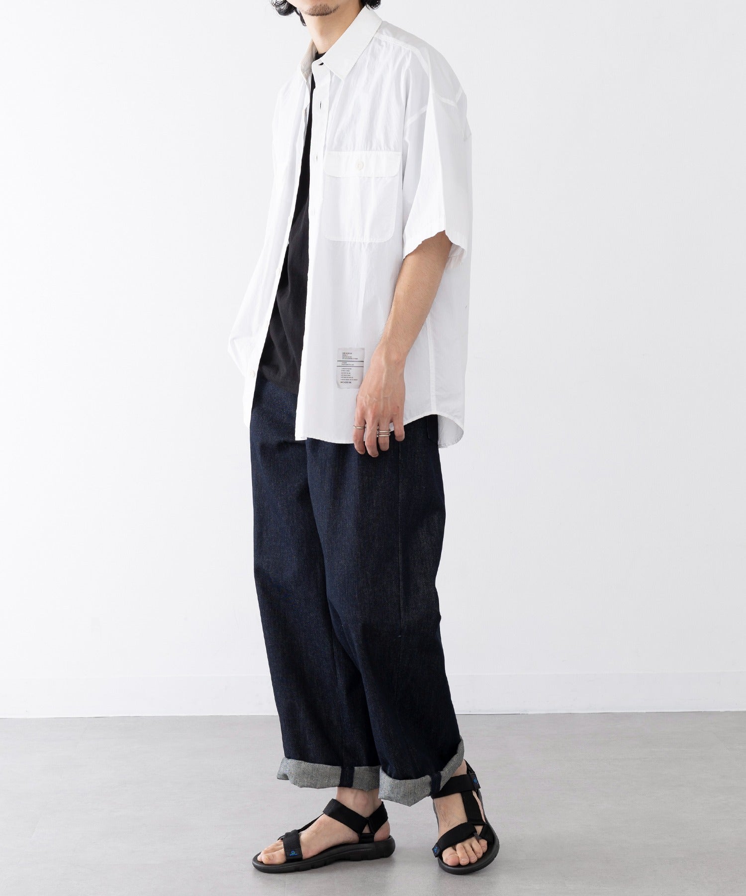 マガジンデモードハウス MAGASIN DE MODE HAUS メンズストラップサンダル KNF127 （ブラック） ブラック