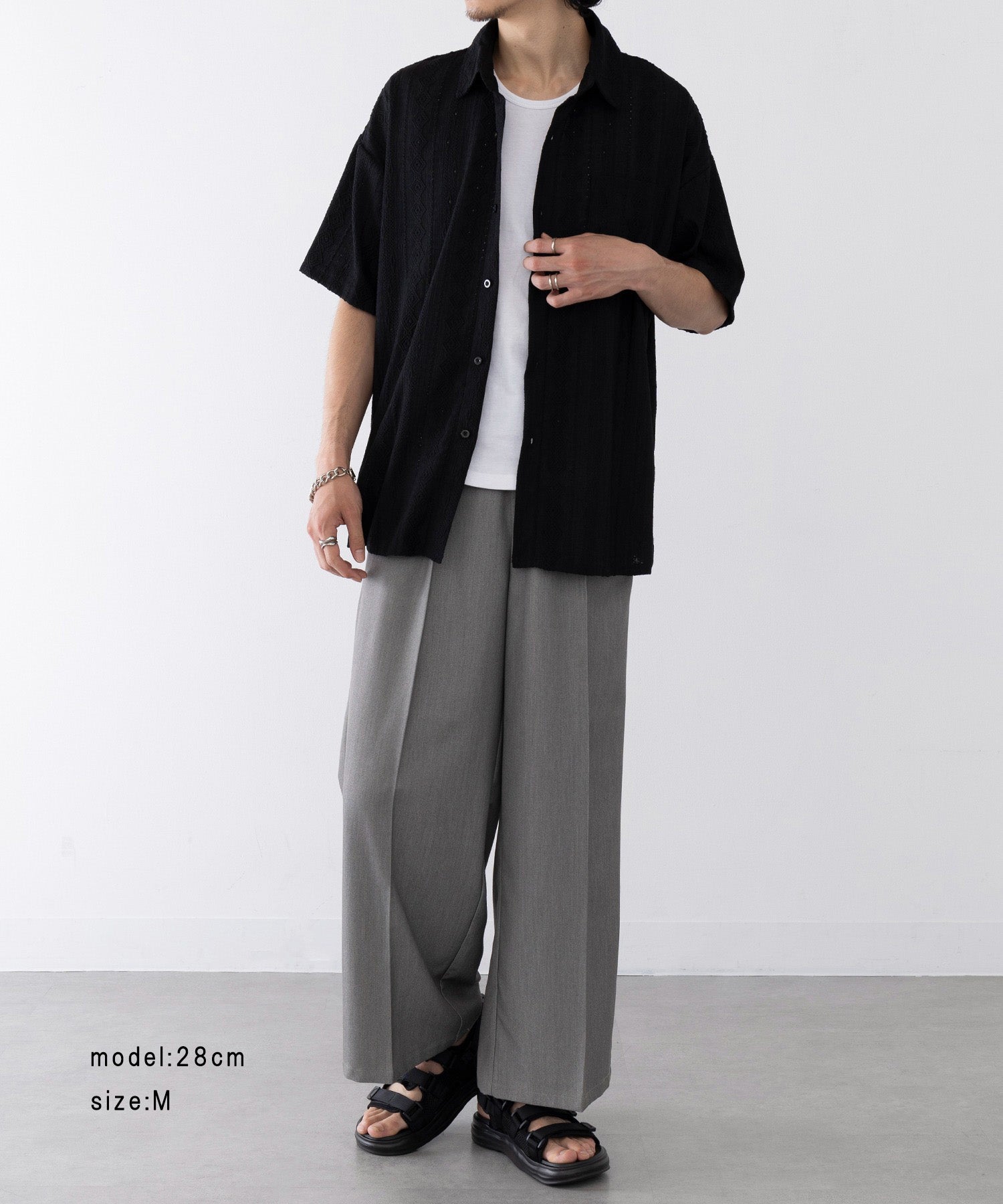 マガジンデモードハウス MAGASIN DE MODE HAUS メンズスポーツサンダル KNF127 （ブラック） ブラック