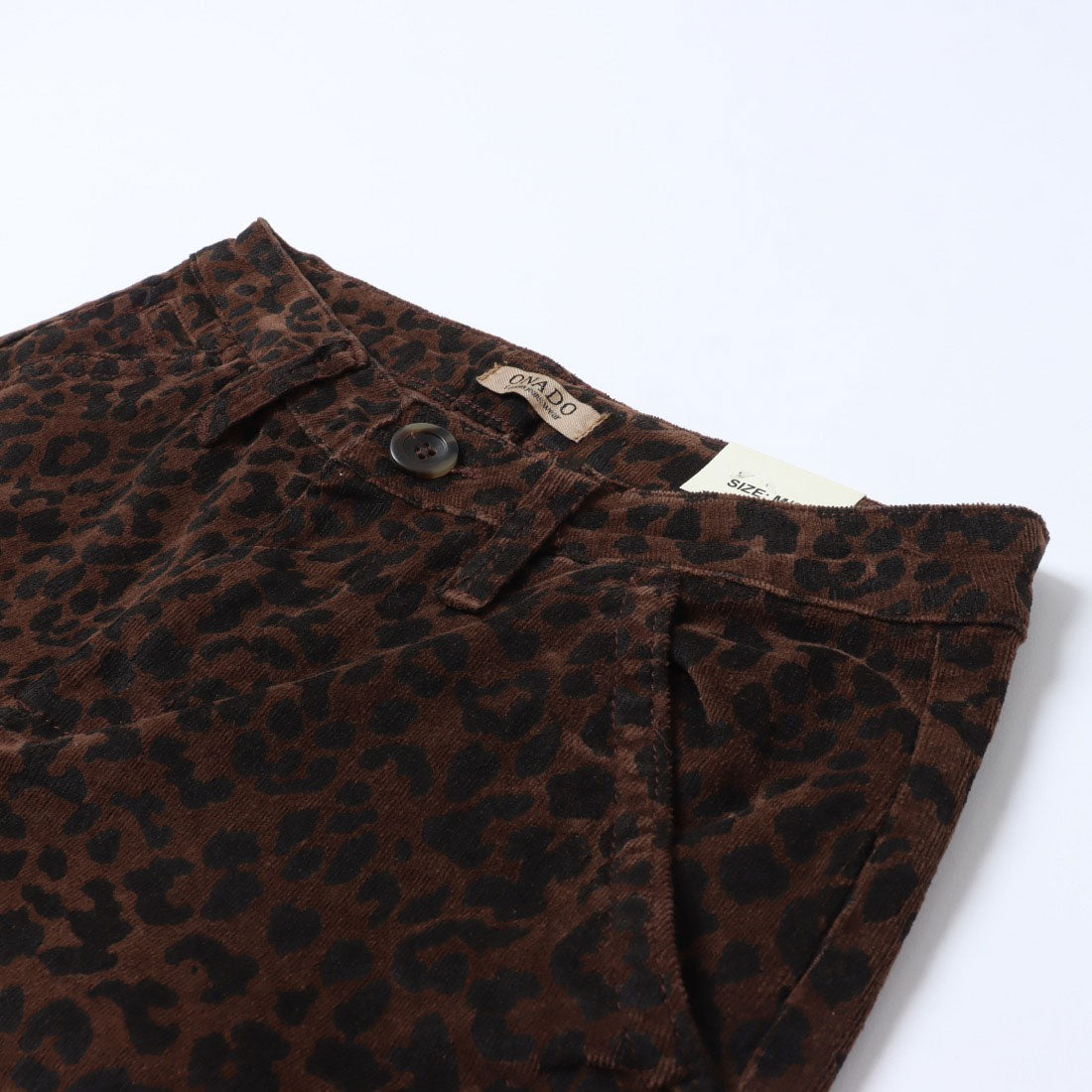 メゾンオナド MAISON ONADO レオパード柄コーデュロイパンツ （BROWN） BROWN