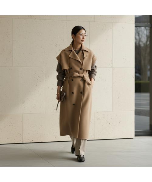 MAISON de R 2way リバーコート 259213 ウール （19/ブラック） 19/ブラック