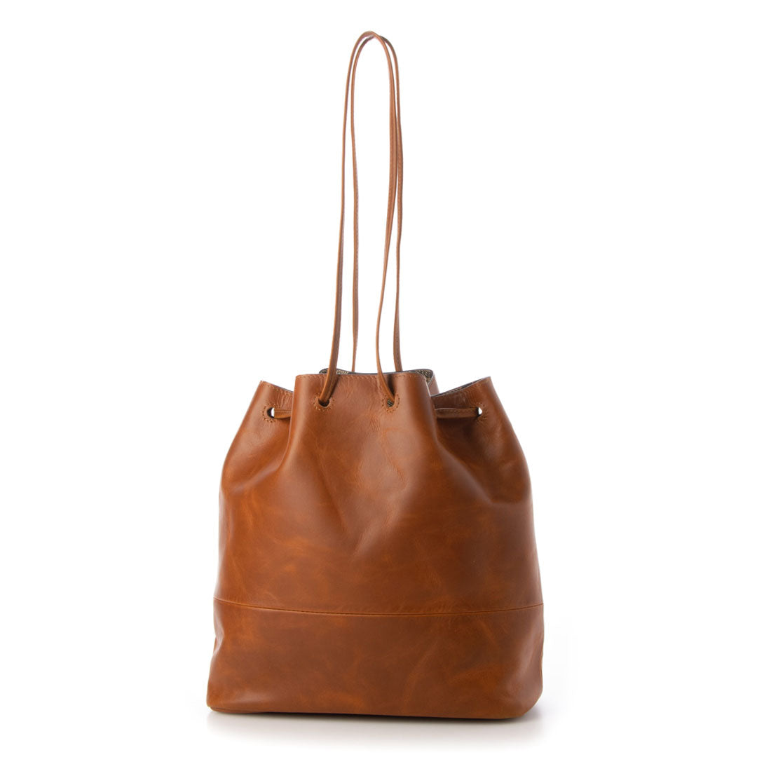 マドゥリ MADULI レザー巾着バッグ （BROWN） BROWN