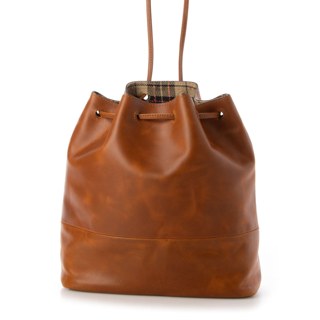 マドゥリ MADULI レザー巾着バッグ （BROWN） BROWN