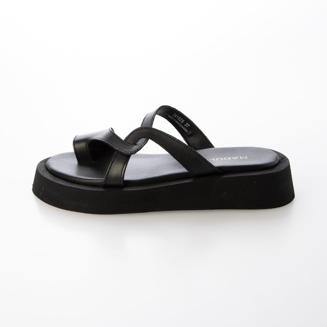 マドゥリ MADULI 厚底クロストングサンダル （BLACK） BLACK
