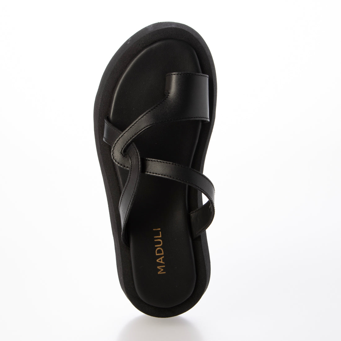 マドゥリ MADULI 厚底クロストングサンダル （BLACK） BLACK