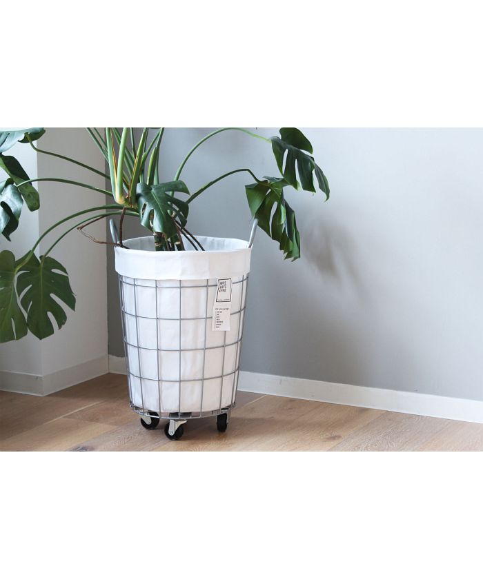 ブリッド BRID WIRE ARTS & PRO LAUNDRY ROUND BASKET with CASTER 33L
