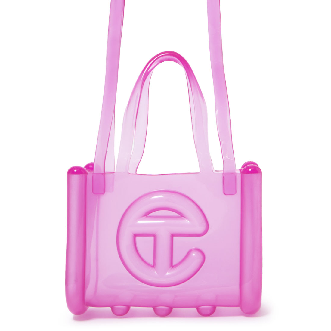 メリッサ melissa MELISSA SMALL JELLY SHOPPER BAG + TELFAR,CLEAR PINK