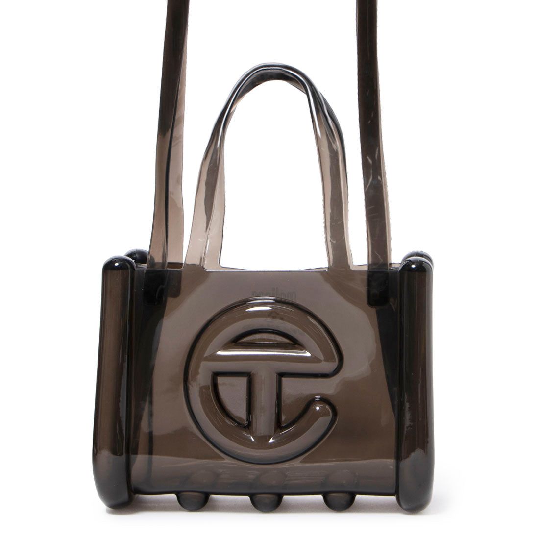 メリッサ melissa MELISSA SMALL JELLY SHOPPER BAG + TELFAR,CLEAR BLACK