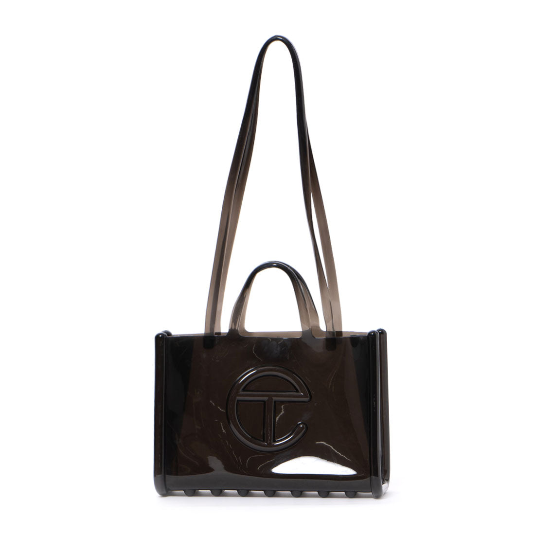 メリッサ melissa MELISSA LARGE JELLY SHOPPER BAG + TELFAR,CLEAR BLACK