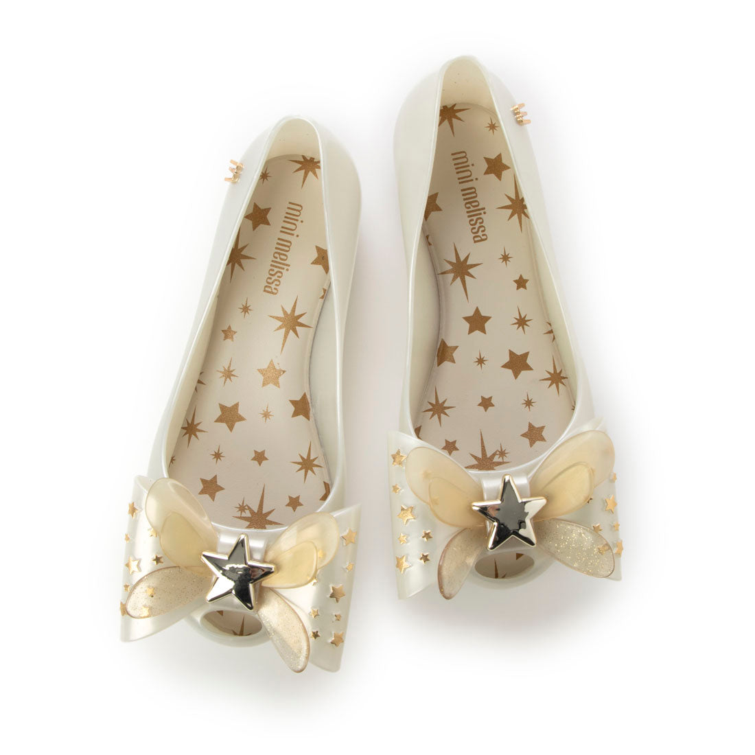 メリッサ melissa MINI MELISSA ULTRAGIRL STAR II INF,WHITE METALLIC